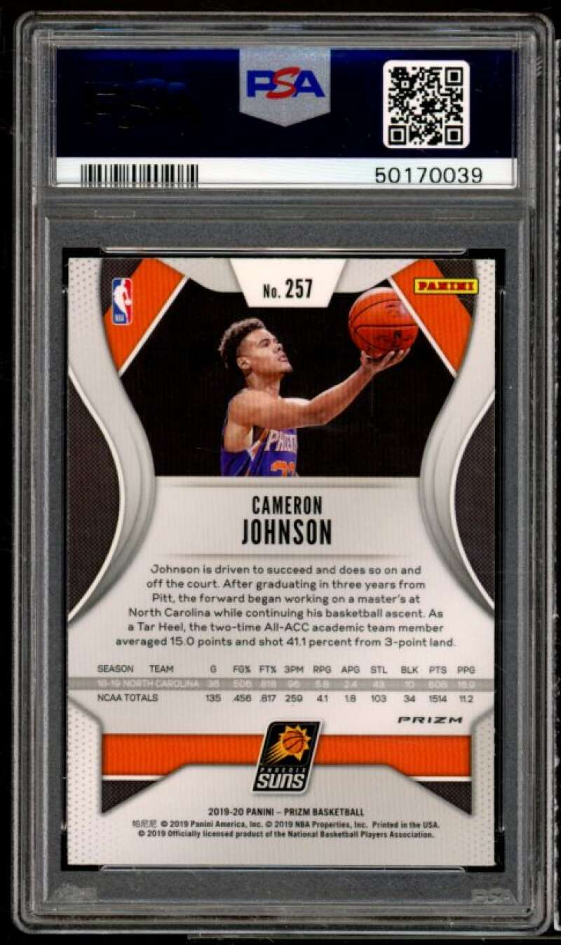 Cameron Johnson Rookie Card 2019-20 Panini Prizm Ruby Wabe #257 PSA 9 Image 2