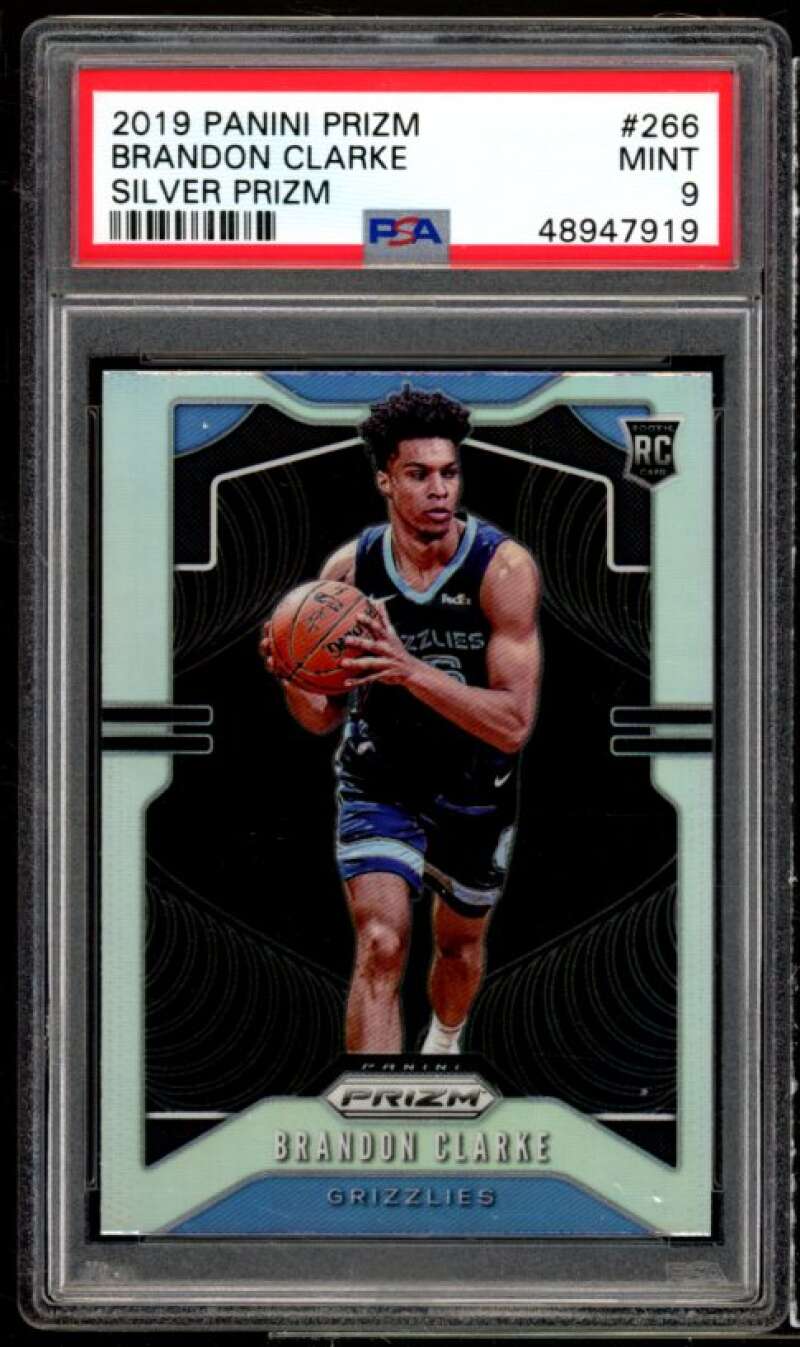 Brandon Clarke Rookie Card 2019-20 Panini Prizm Silver Prizm #266 PSA 9 Image 1