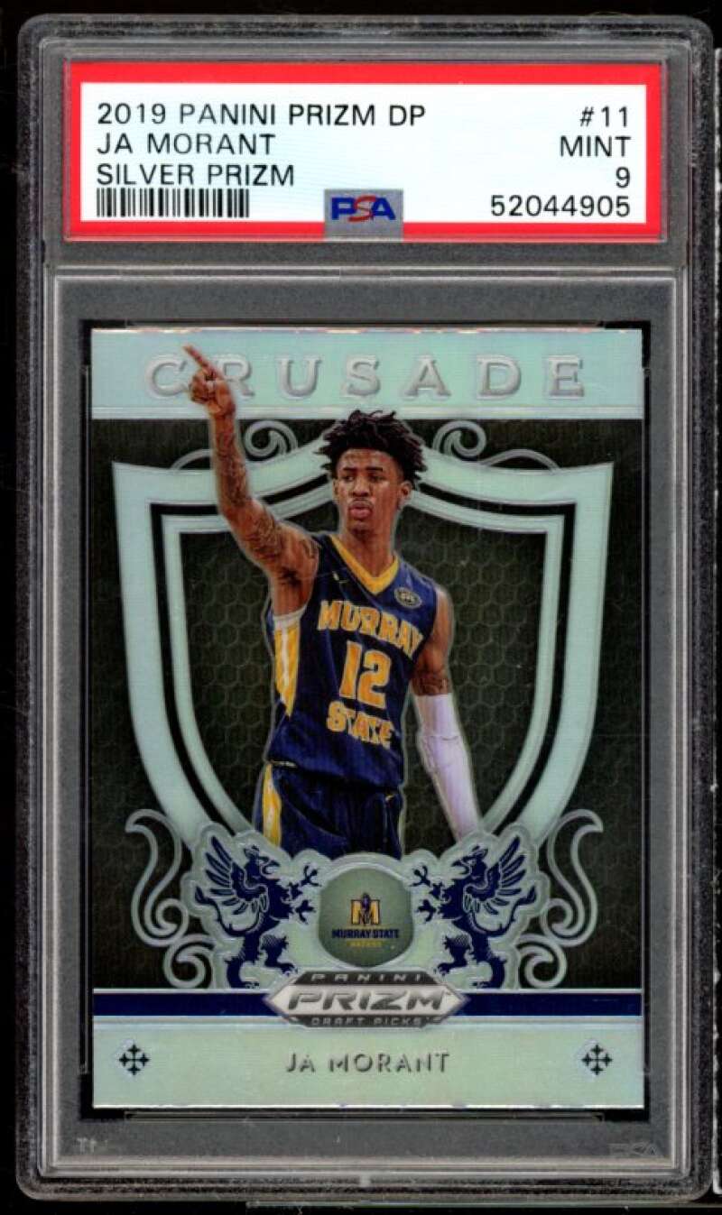 Ja Morant Rookie Card 2019-20 Panini Prizm DP Silver Prizm #11 PSA 9 Image 1