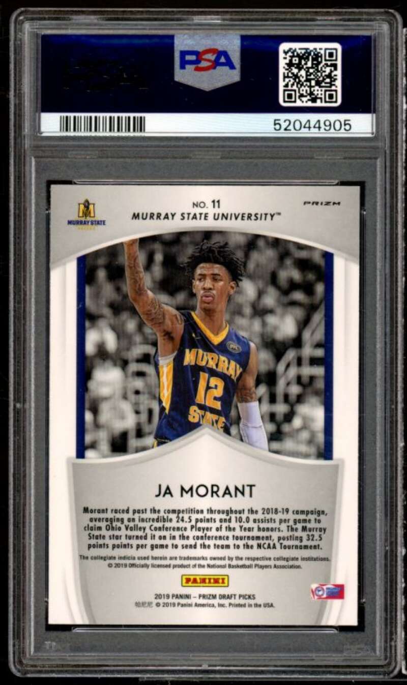 Ja Morant Rookie Card 2019-20 Panini Prizm DP Silver Prizm #11 PSA 9 Image 2