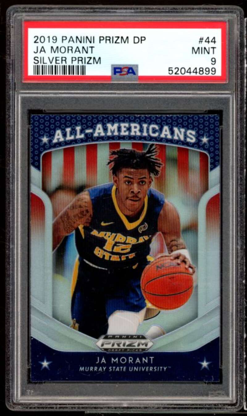 Ja Morant Rookie Card 2019-20 Panini Prizm DP Silver Prizm #44 PSA 9 Image 1