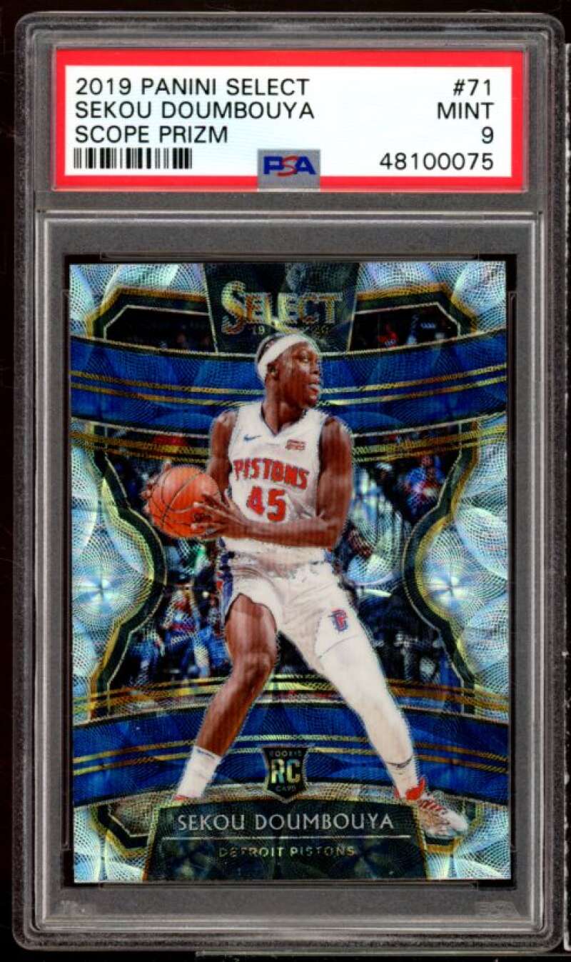 Sekou Doumbouya Rookie Card 2019 Panini Select Scope Prizm #71 PSA 9 Image 1