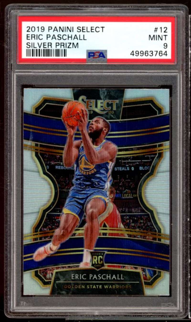 Eric Paschall Rookie Card 2019-20 Panini Select Silver Prizm #12 PSA 9 Image 1