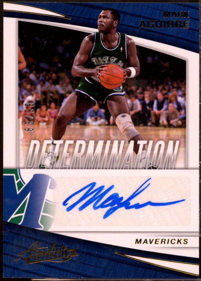 Mark Aguirre Card 2017-18 Absolute Memorabilia Determination Autographs #20  Image 1