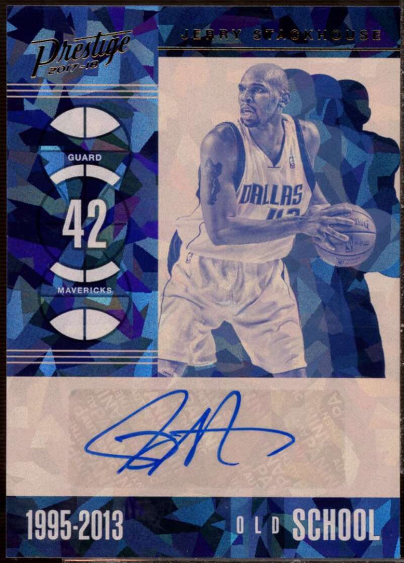 Jerry Stackhouse Card 2017-18 Prestige Old School Signatures Crystal #6  Image 1