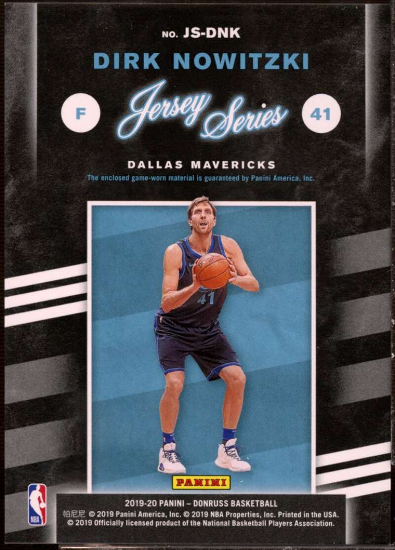 Dirk Nowitzki Card 2019-20 Donruss Jersey Series #1  Image 2