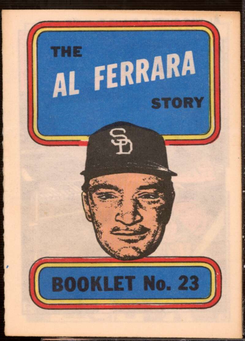 Al Ferrara Card 1970 Topps Booklets #23  Image 1