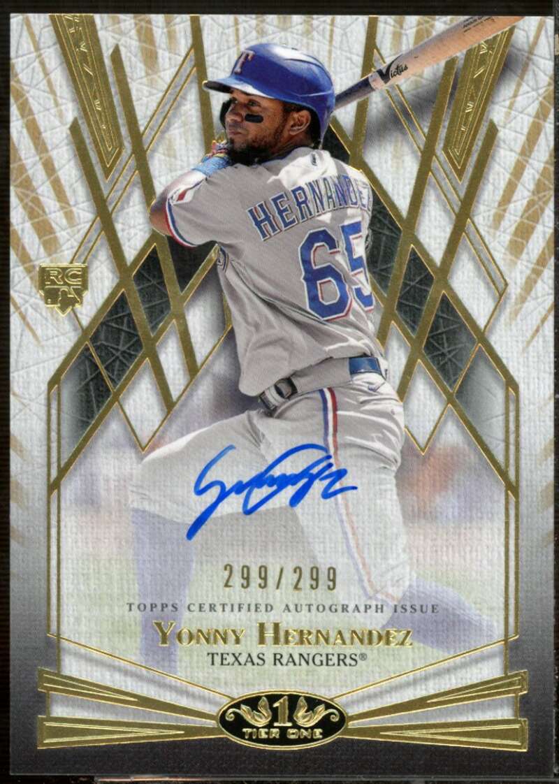 Yonny Hernandez Rookie Card 2022 Topps Tier One Break Out Autographs #BOAYHE  Image 1