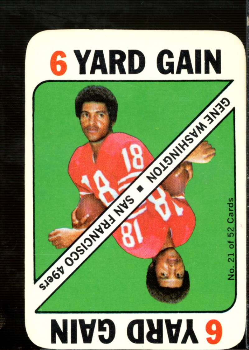 Gene Washington 49er Card 1971 Topps Game Inserts #21  Image 1