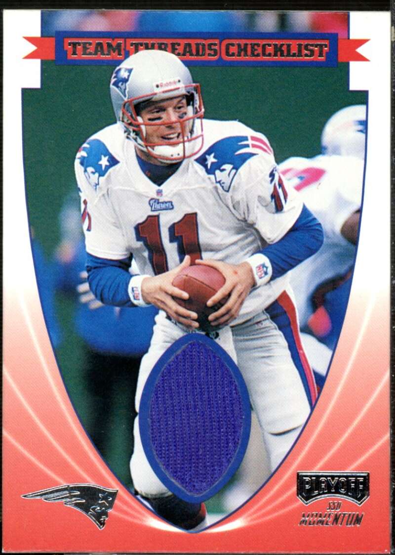 Drew Bledsoe Card 1999 Playoff Momentum SSD Team Thread Checklists #TTC2  Image 1