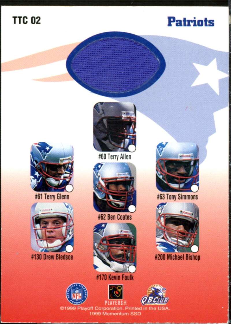 Drew Bledsoe Card 1999 Playoff Momentum SSD Team Thread Checklists #TTC2  Image 2