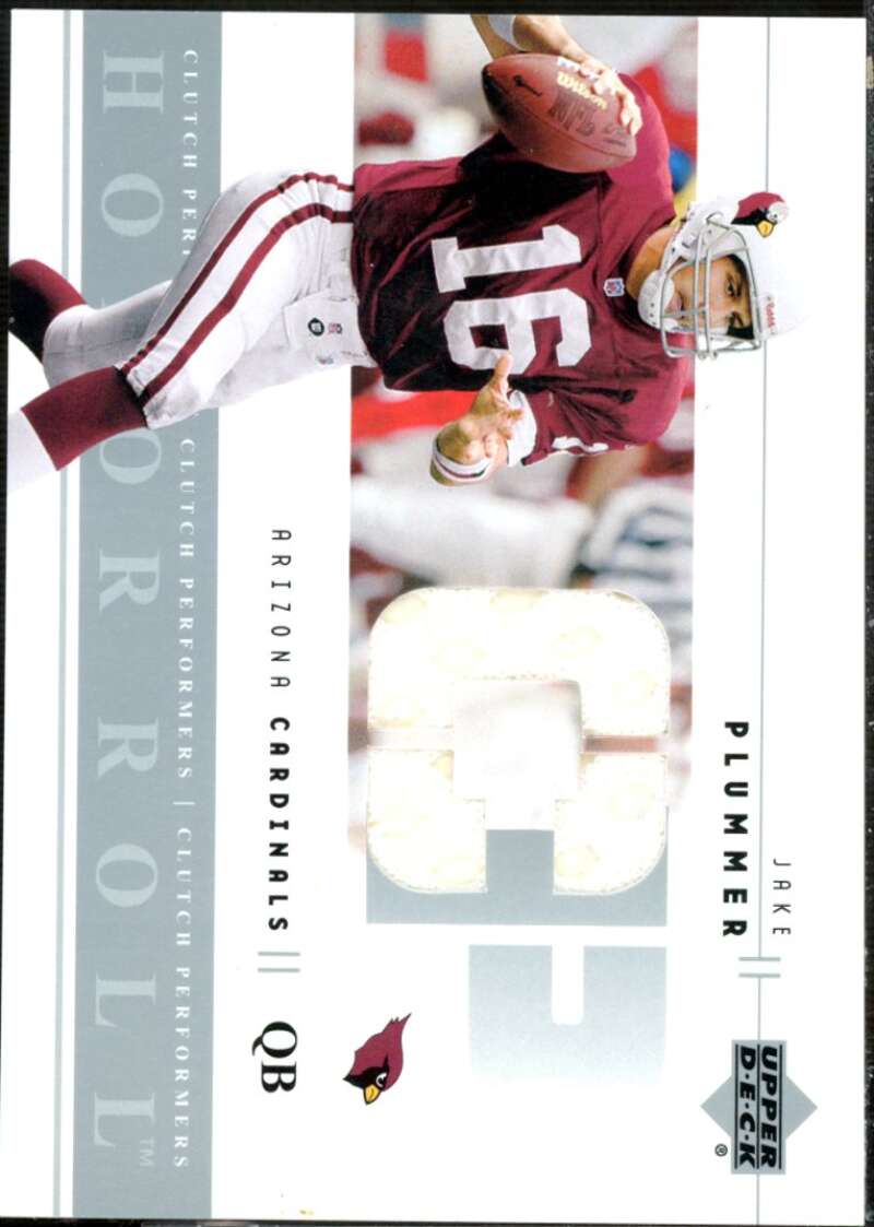 Jake Plummer Card 2002 Upper Deck Honor Roll Clutch Performers Jerseys #CPJP  Image 1