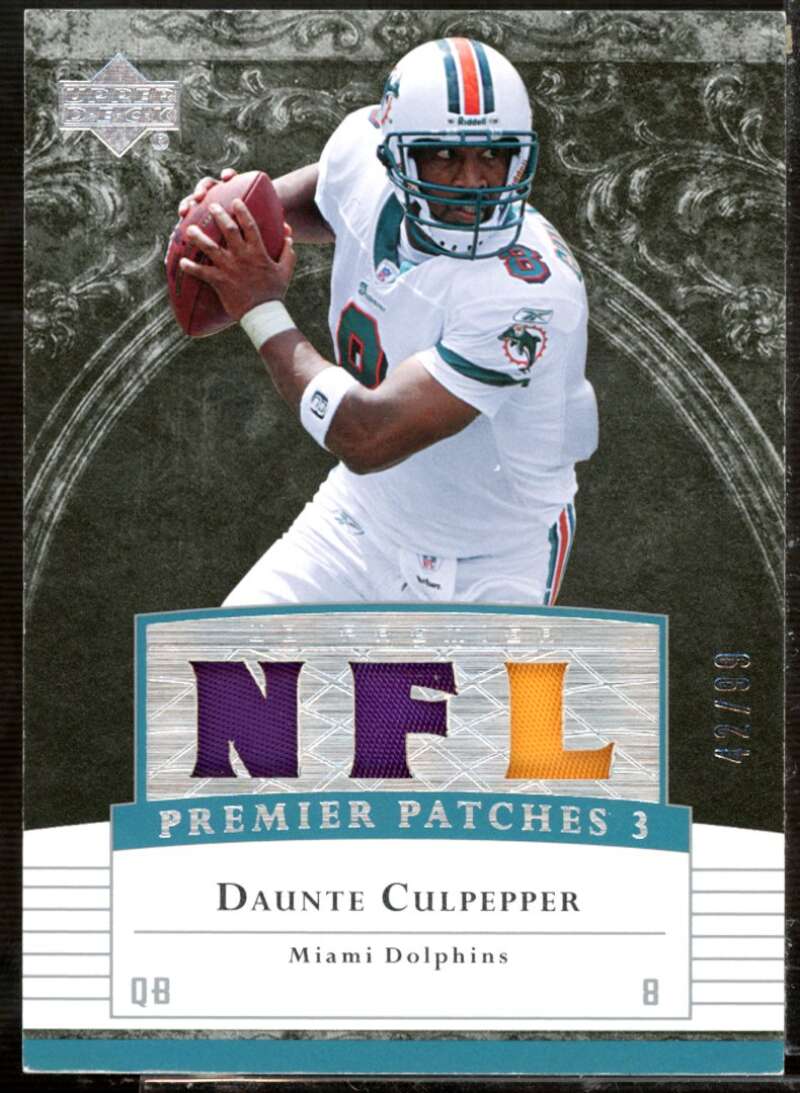 Daunte Culpepper Card 2007 Upper Deck Premier Patches Triple #PP3DC  Image 1