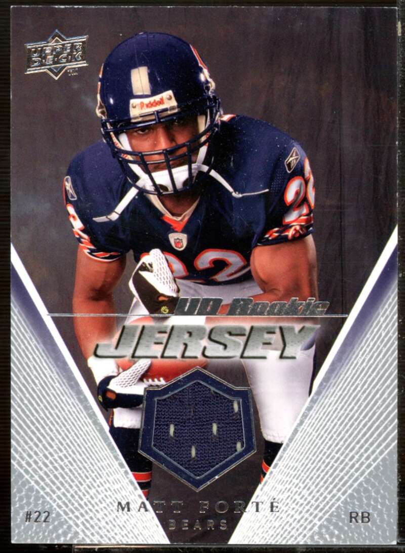 Matt Forte Rookie Card 2008 Upper Deck Rookie Jerseys #UDRJMF  Image 1