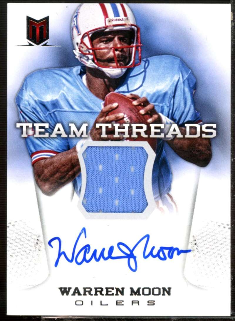 Warren Moon Card 2013 Momentum Team Threads Jerseys Signatures #12  Image 1