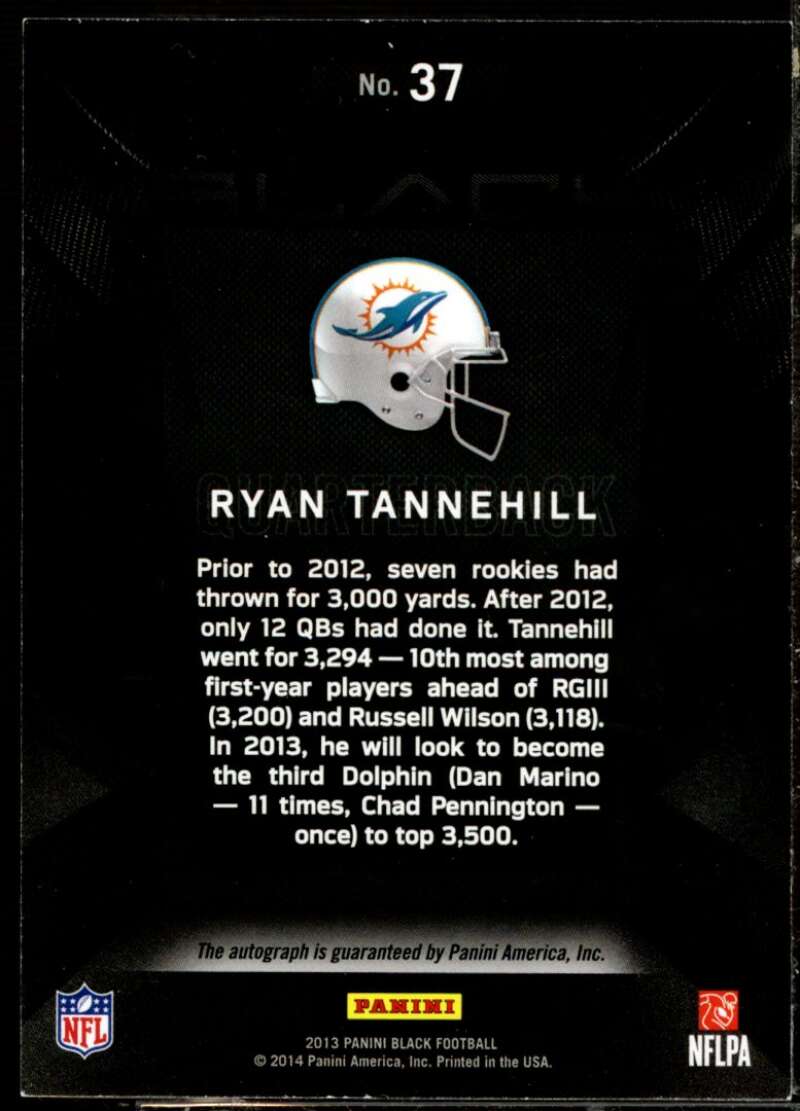 Ryan Tannehill Card 2013 Panini Black On-Card Autographs #37  Image 2