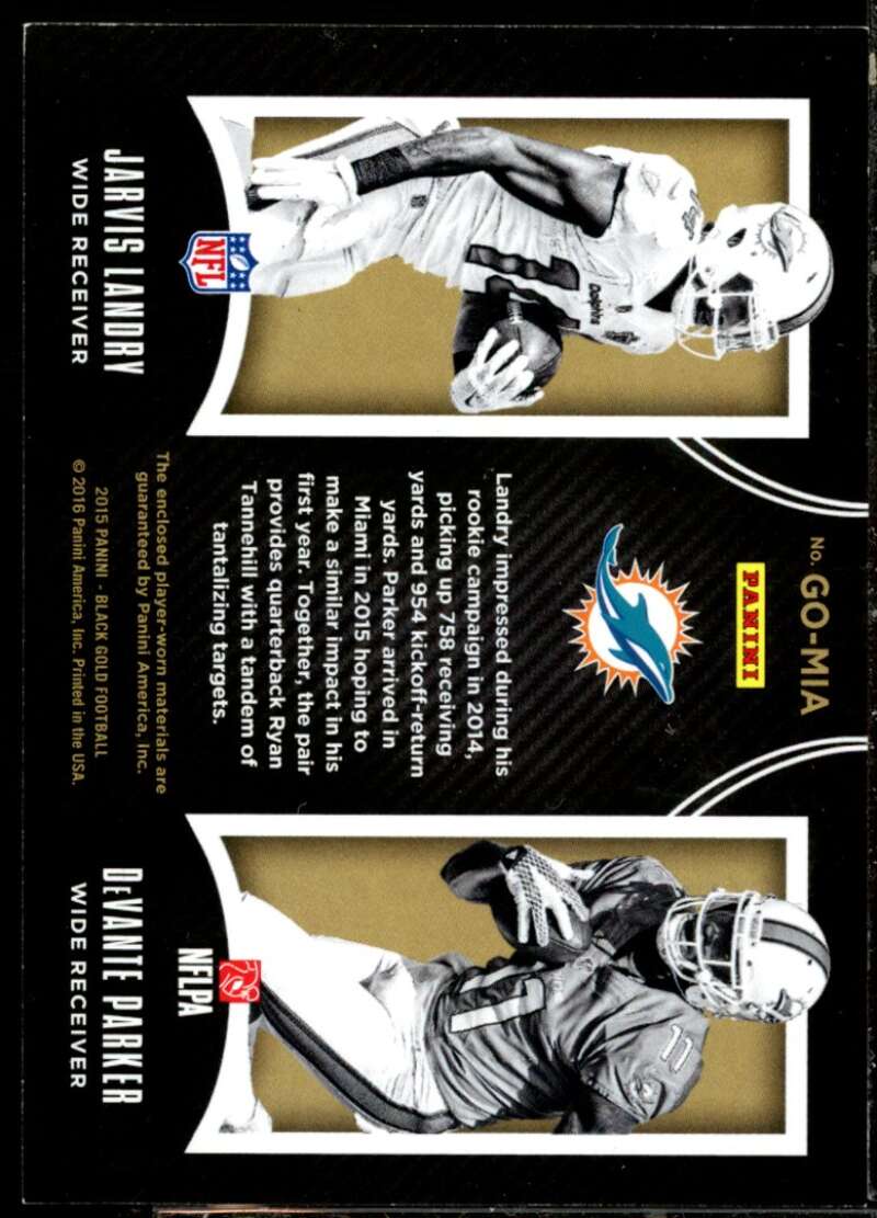 Landry/DeVante Parker 2015 Panini Black Gold Golden Opportunity Material #GOMIA  Image 2