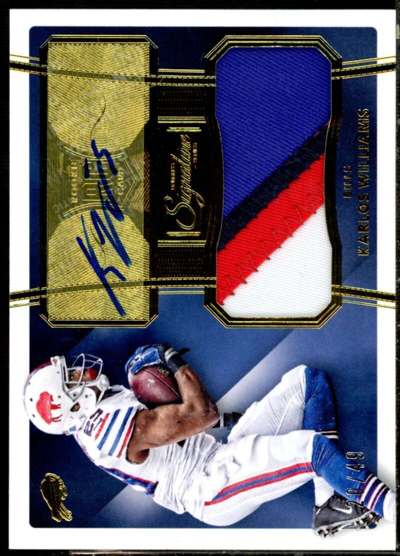 Karlos Williams JSY AU Rookie Card 2015 Donruss Signature Series Gold #461  Image 1