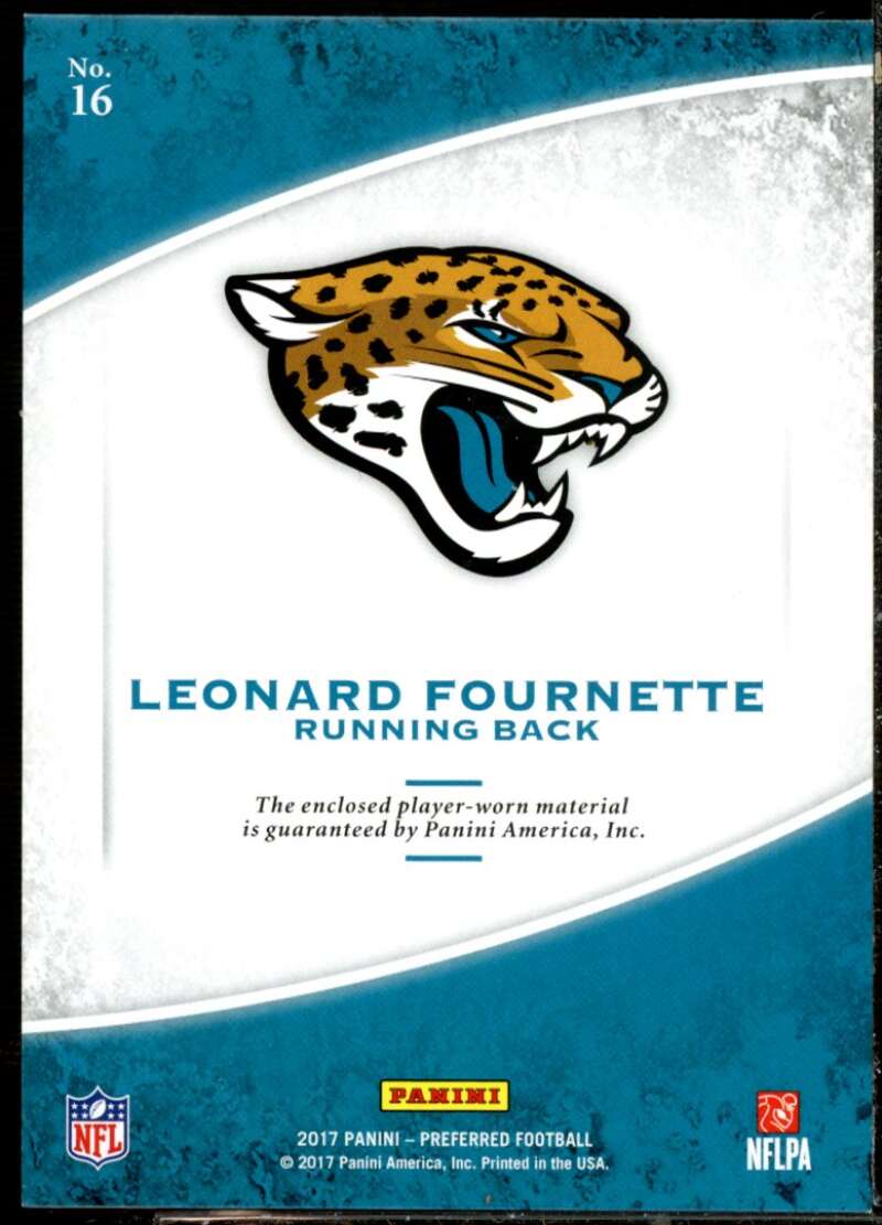 Leonard Fournette RC 2017 Crown Royale Jumbo Rookie Silhouette Jerseys Pink #16  Image 2