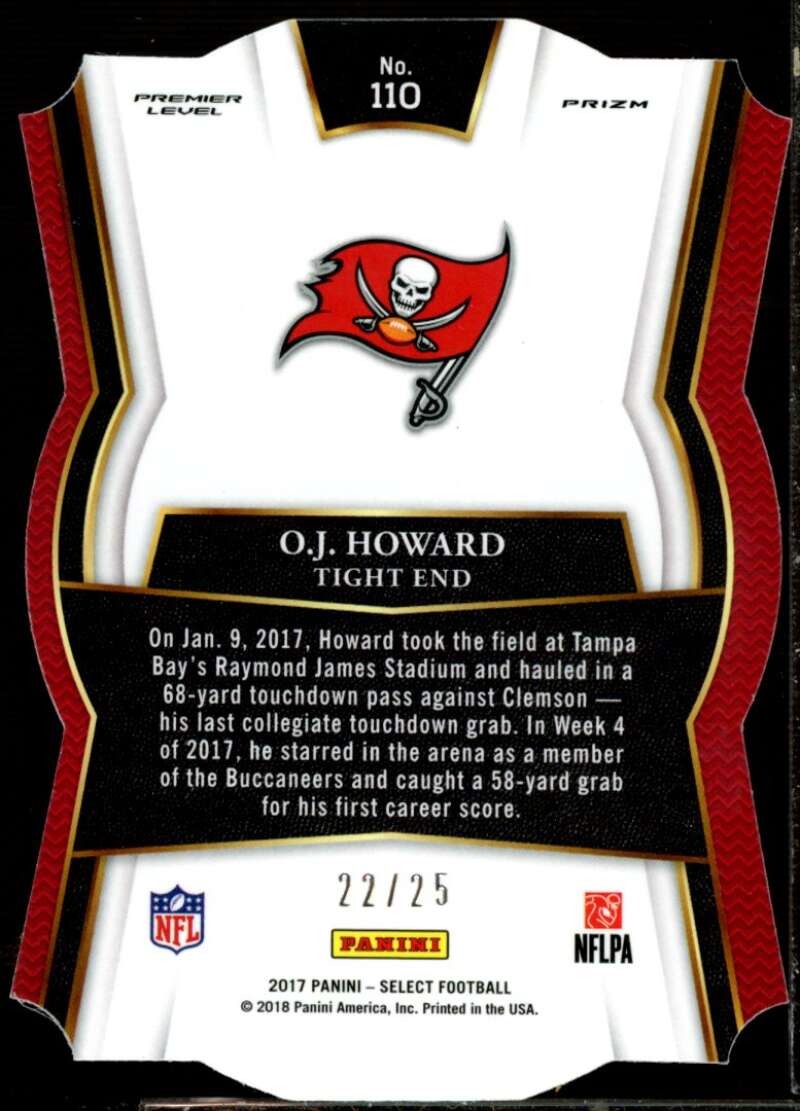 O.J. Howard Rookie Card 2017 Select Prizm Tie Dye #110  Image 2