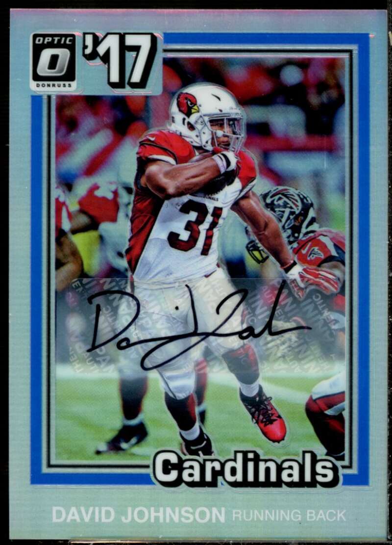 David Johnson Card 2017 Donruss Optic ''81 Tribute Autographs #35  Image 1