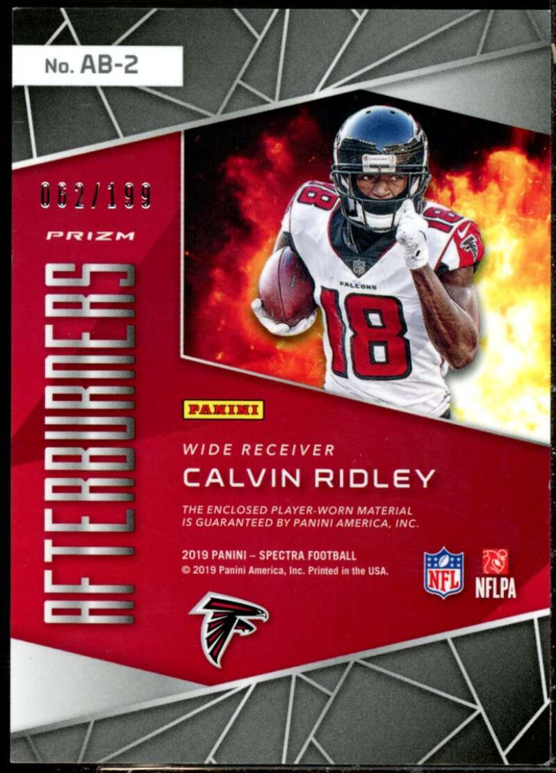 Calvin Ridley Card 2019 Panini Spectra Afterburners Materials #2  Image 2