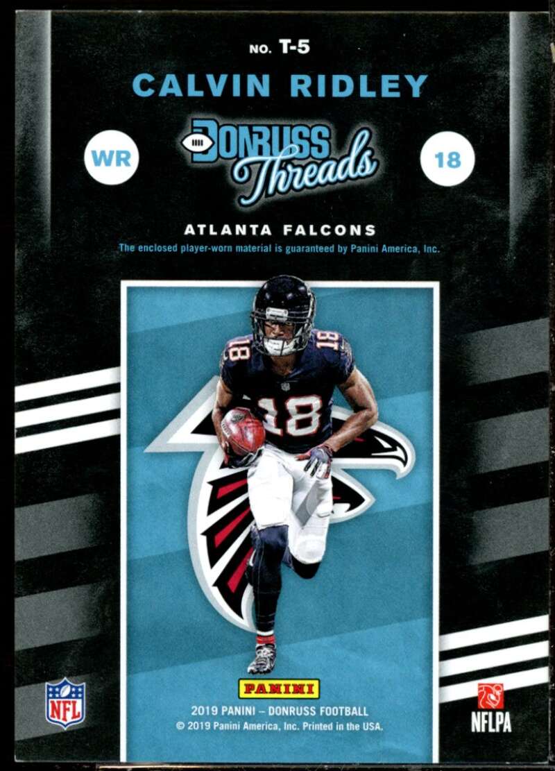 Calvin Ridley Card 2019 Donruss Threads Blue #5  Image 2