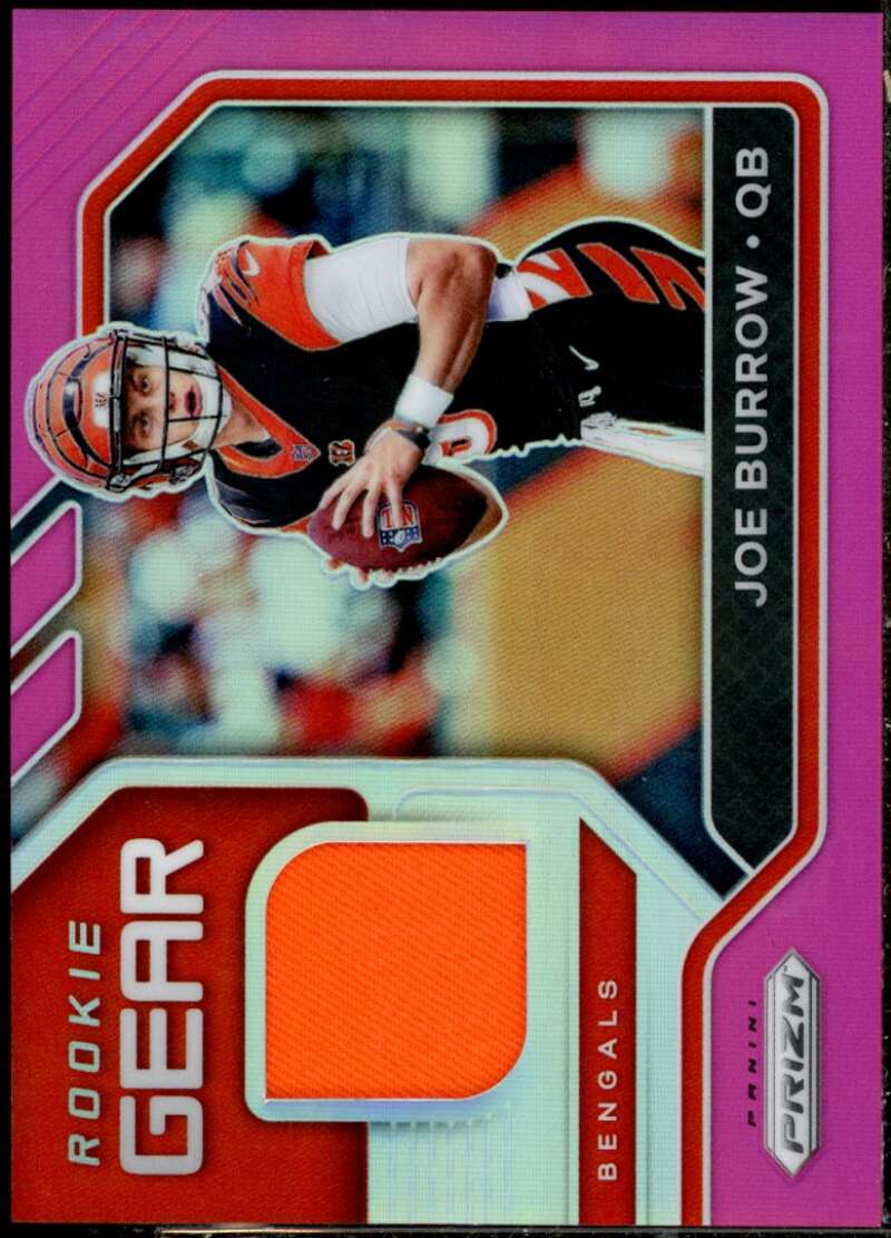 Joe Burrow Card 2020 Panini Prizm Rookie Gear Pink #1  Image 1