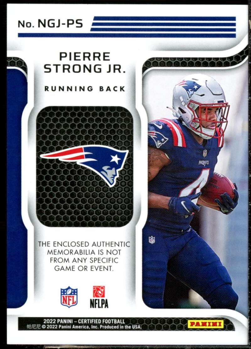 Pierre Strong Jr. Rookie 2022 Certified New Generation Jerseys Mirror Red #22  Image 2