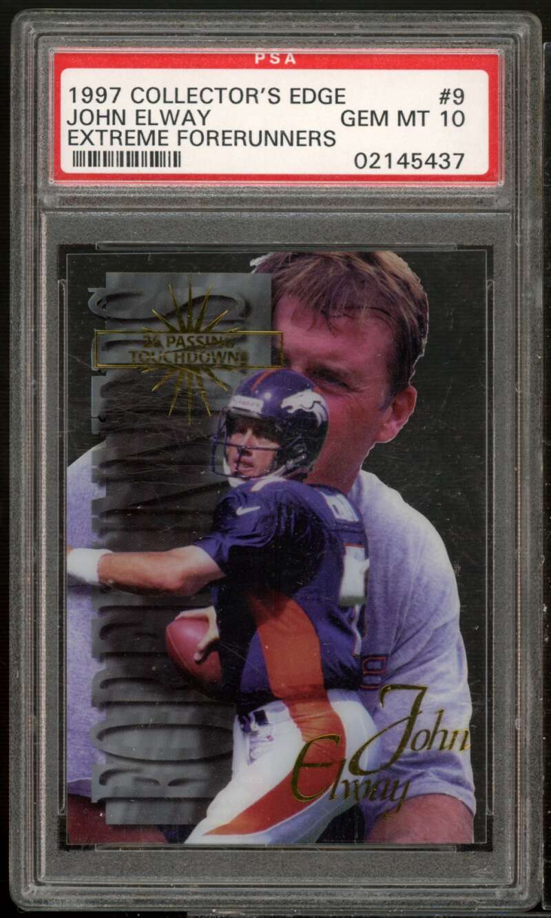 John Elway Card 1997 Collector's Edge Extreme Forerunners #9 (pop 1) PSA 10 Image 1