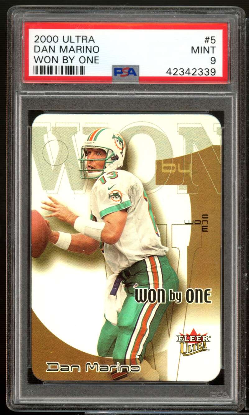 Dan Marino Card 2000 Ultra Won By One #5 PSA 9 Image 1