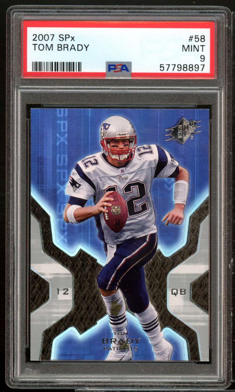 Tom Brady Card 2007 SPX #58 PSA 9 Image 1