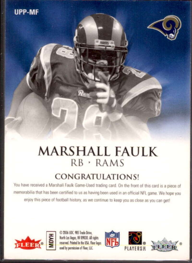 Marshall Faulk Card 2006 Ultra Postseason Performers Jerseys #UPPMF –
