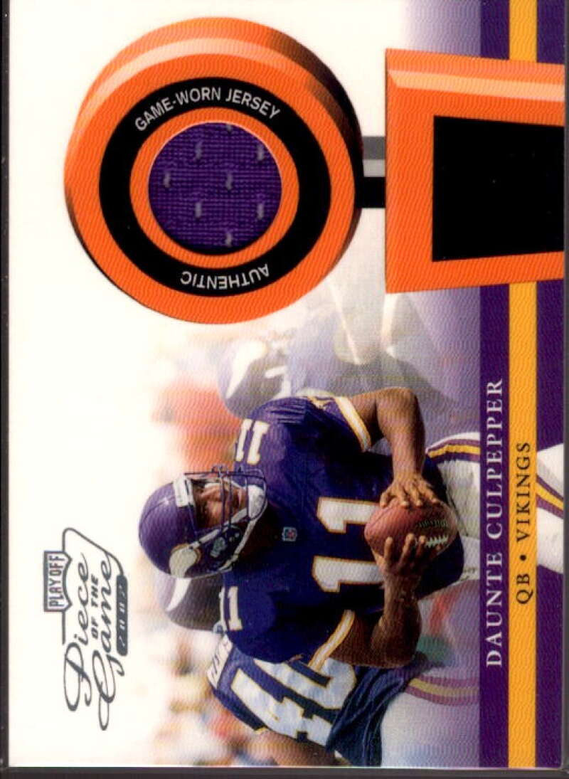 Daunte Culpepper JSY Card 2002 Playoff Piece of the Game Materials #14J  Image 1