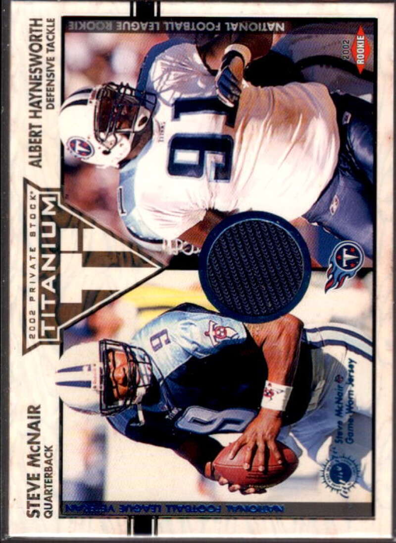 Steve McNair JSY/Albert Haynesworth Card 2002 Titanium Blue Jerseys #171  Image 1