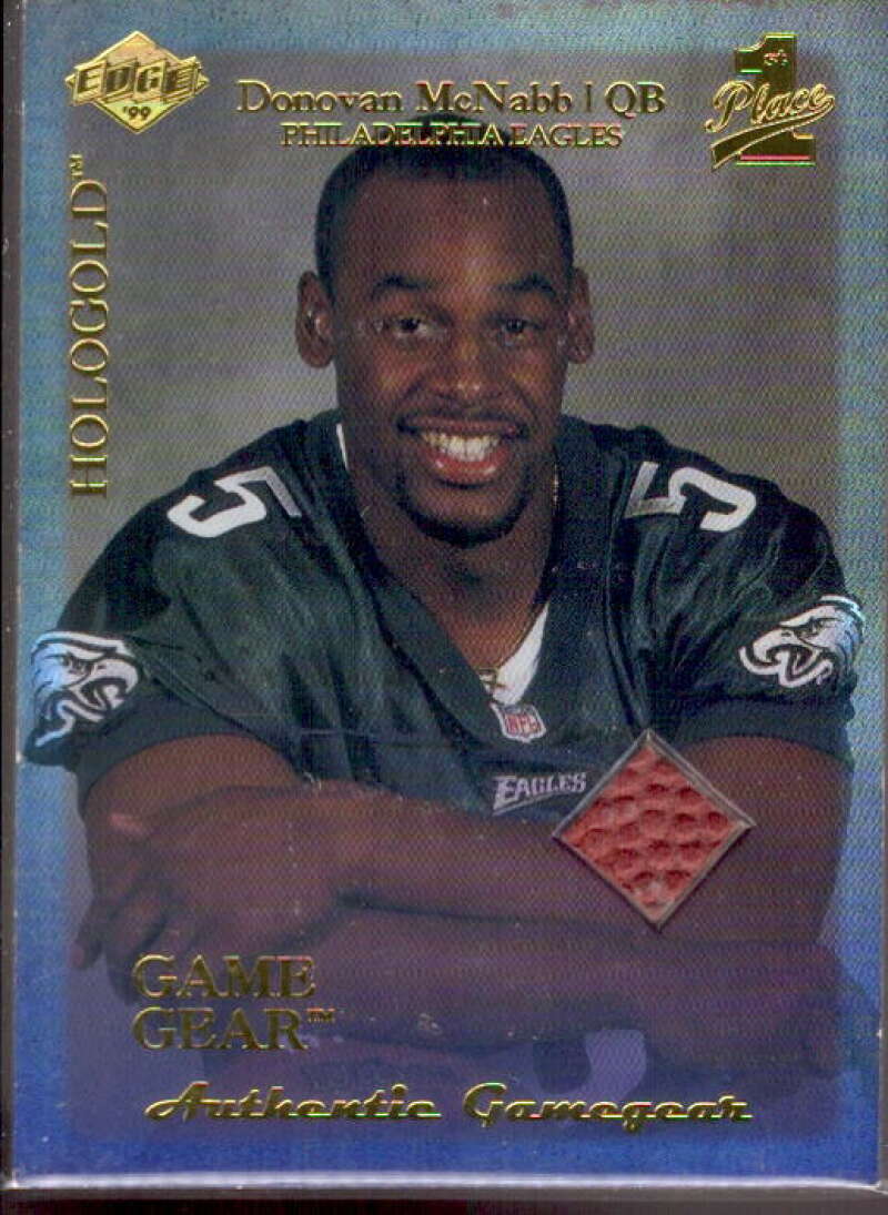 Donovan McNabb 1999 Collector's Edge First Place Rookie Game Gear HoloGold #RG2  Image 1