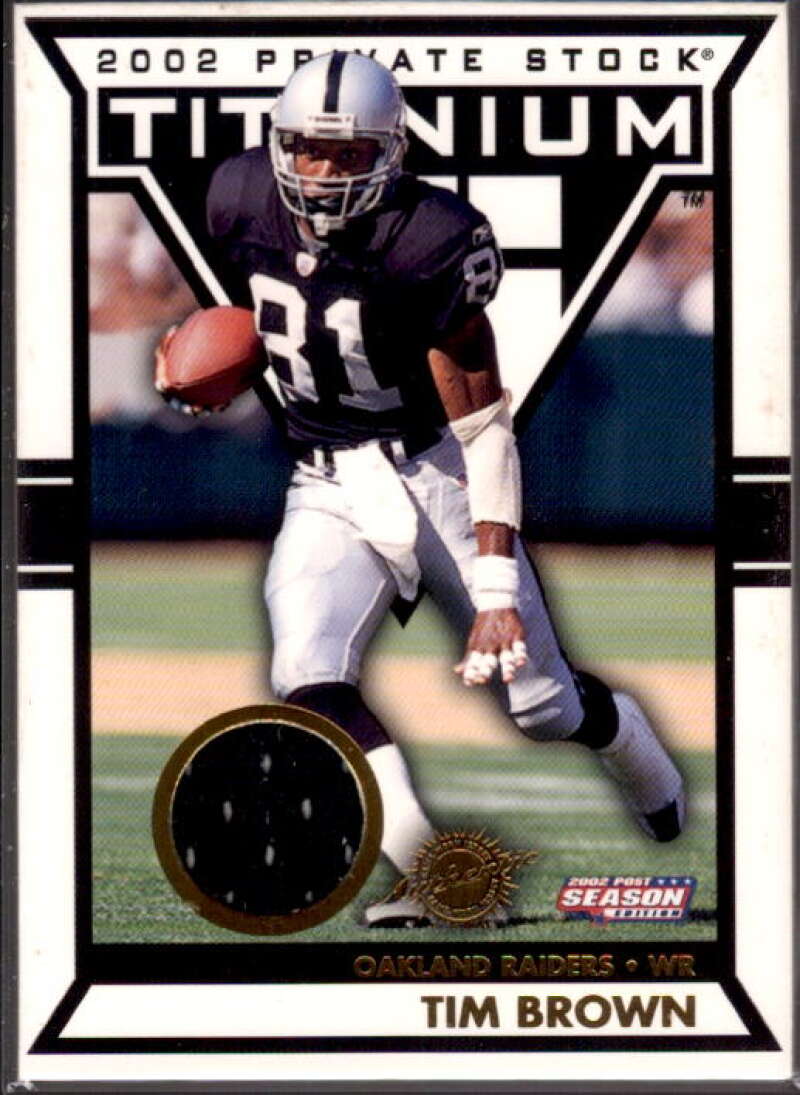 Tim Brown JSY Card 2002 Titanium Post Season #111  Image 1