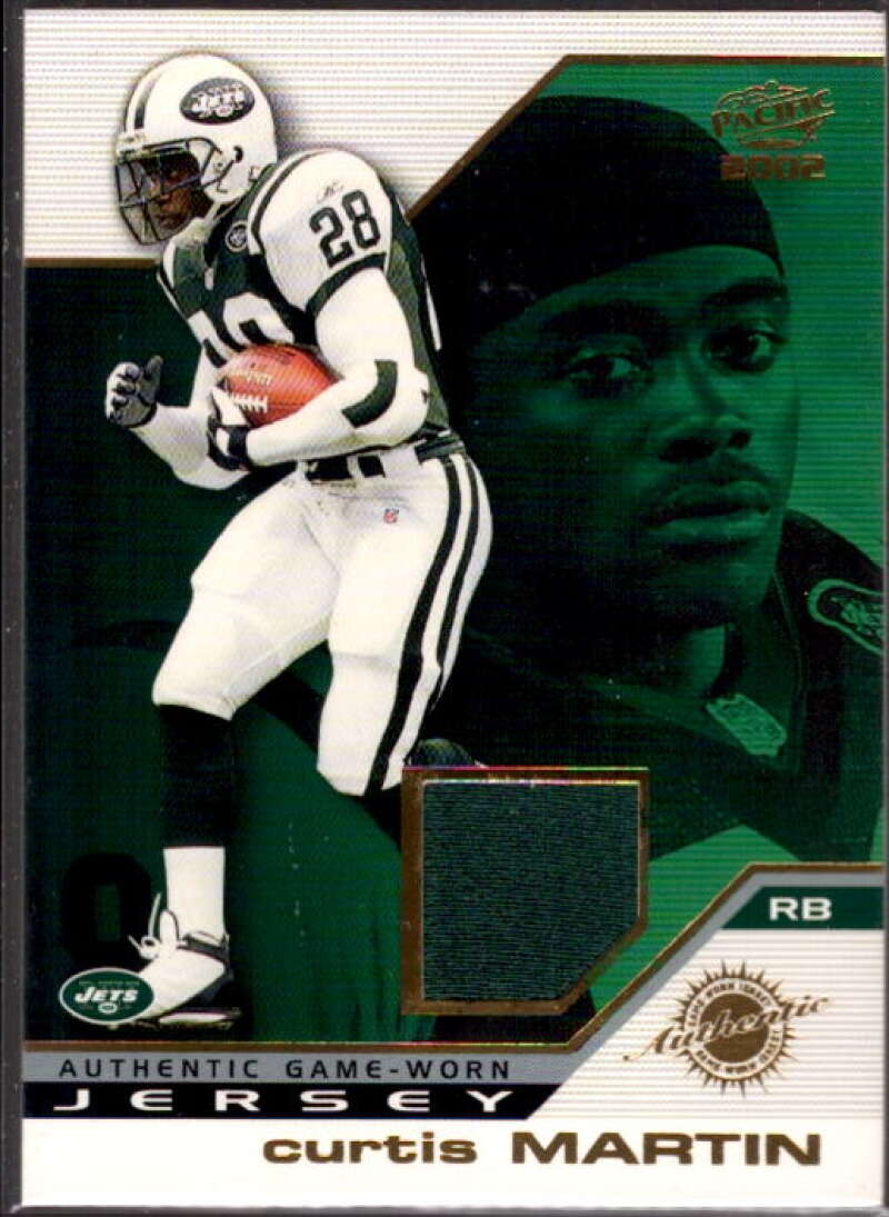 Curtis Martin Card 2002 Pacific Game Worn Jerseys #30  Image 1