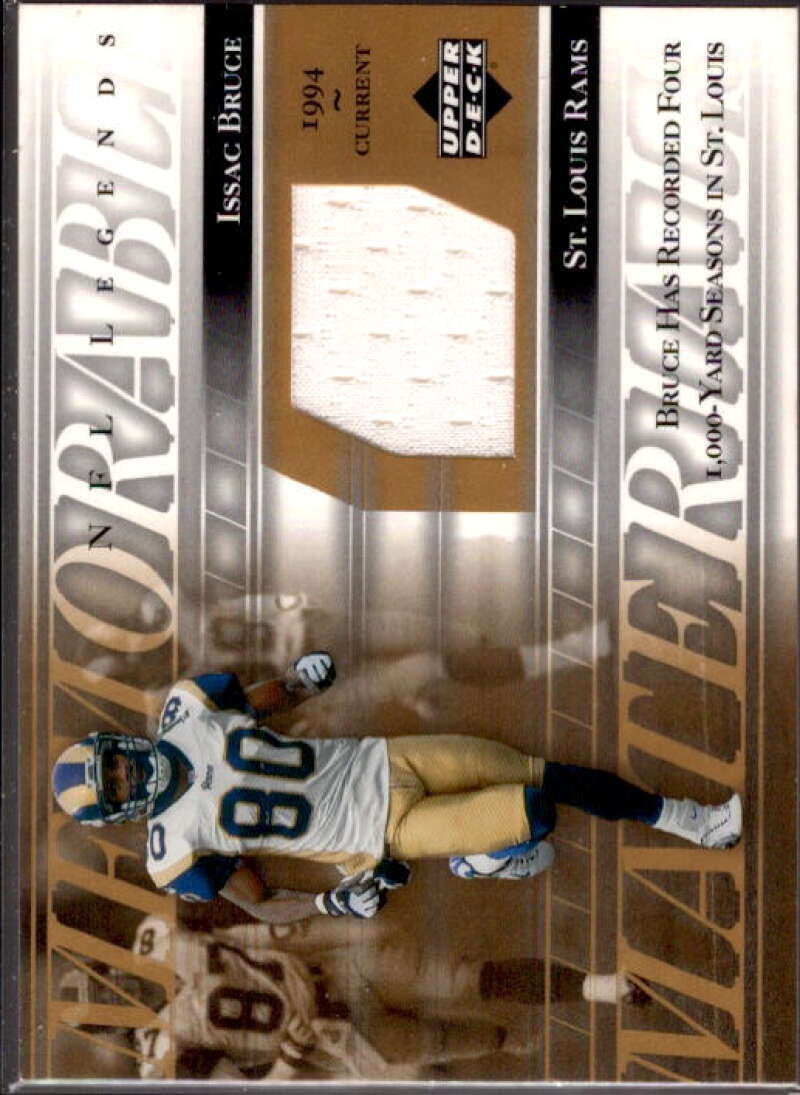 Isaac Bruce Card 2001 Upper Deck Legends Memorable Materials #MMIB  Image 1