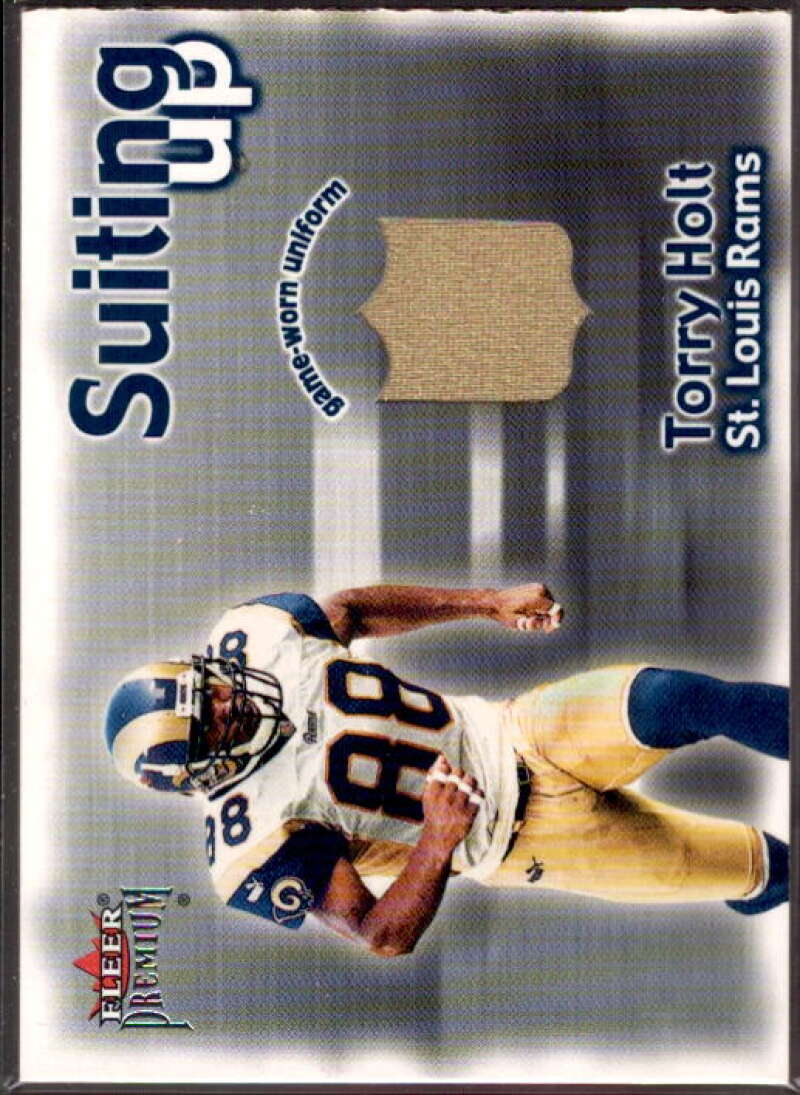 Torry Holt Card 2001 Fleer Premium Suiting Up Jerseys #10  Image 1