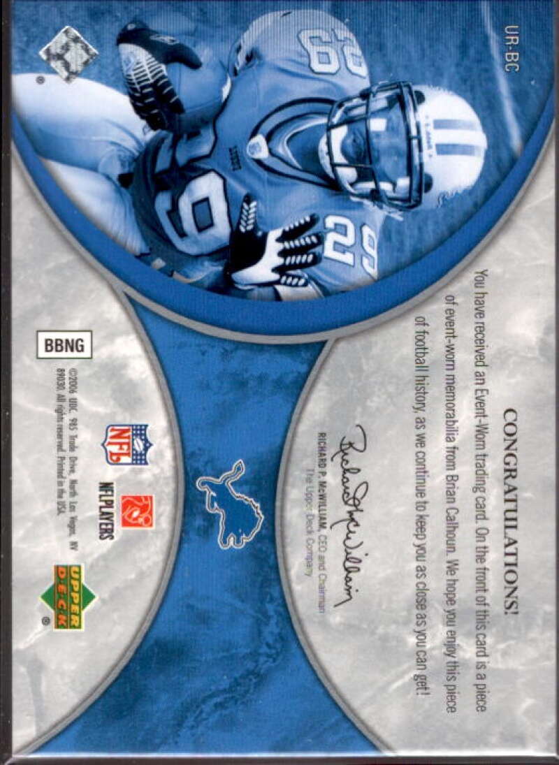 Brian Calhoun Card 2006 Ultimate Collection Rookie Jerseys Spectrum #URBC  Image 2