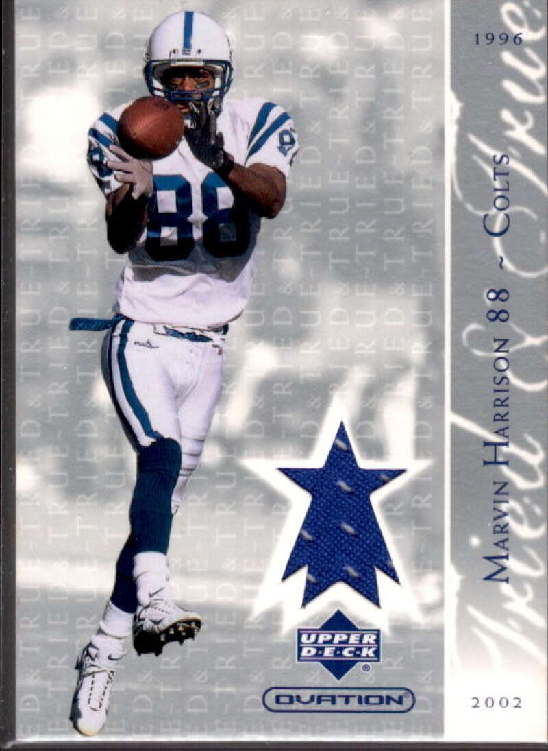 Marvin Harrison Card 2002 Upper Deck Ovation Tried and True Jerseys #TTMH  Image 1