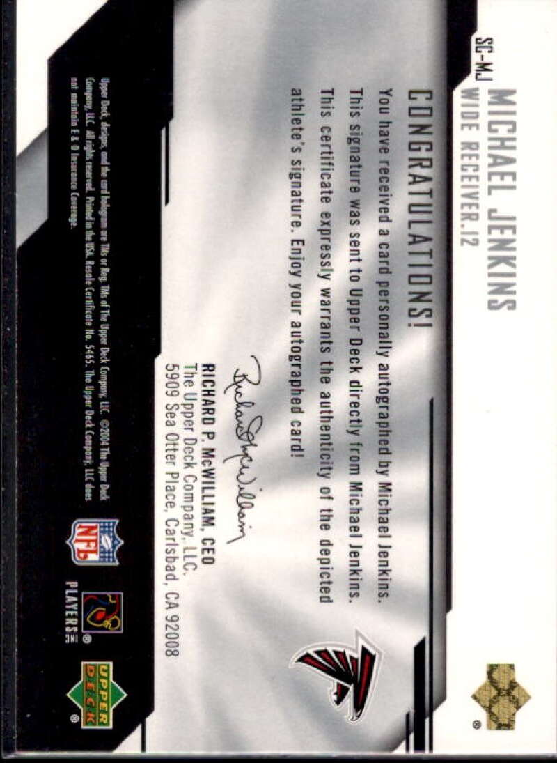 Michael Jenkins Card 2004 UD Diamond Pro Sigs Signature Collection #SCMJ  Image 2