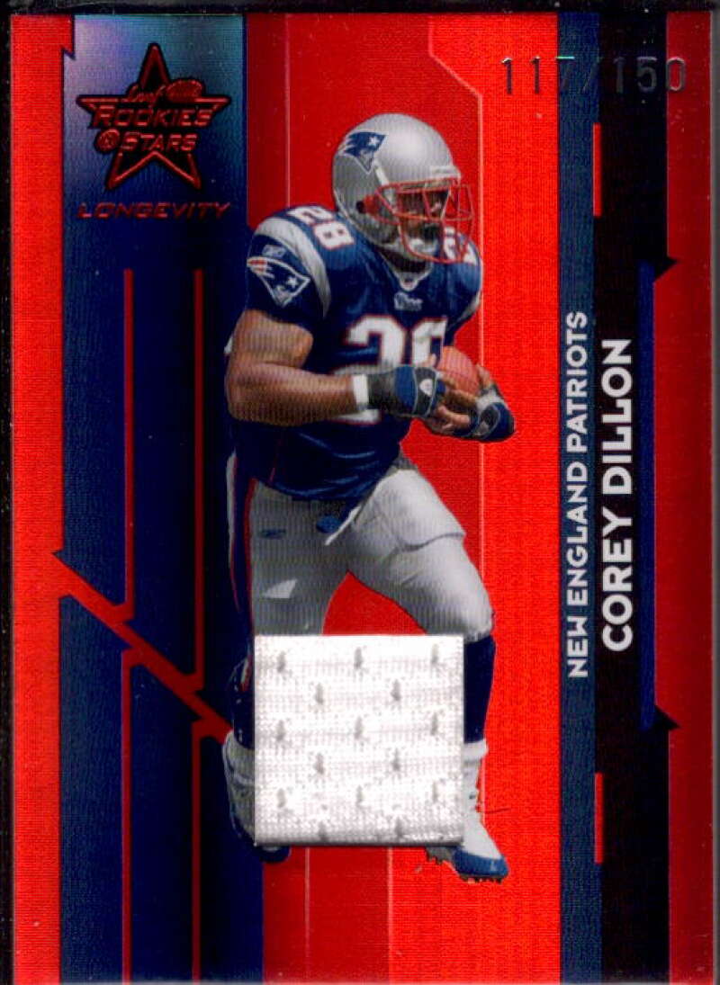 Corey Dillon 2006 Leaf Rookies and Stars Longevity Target Materials Ruby #64  Image 1