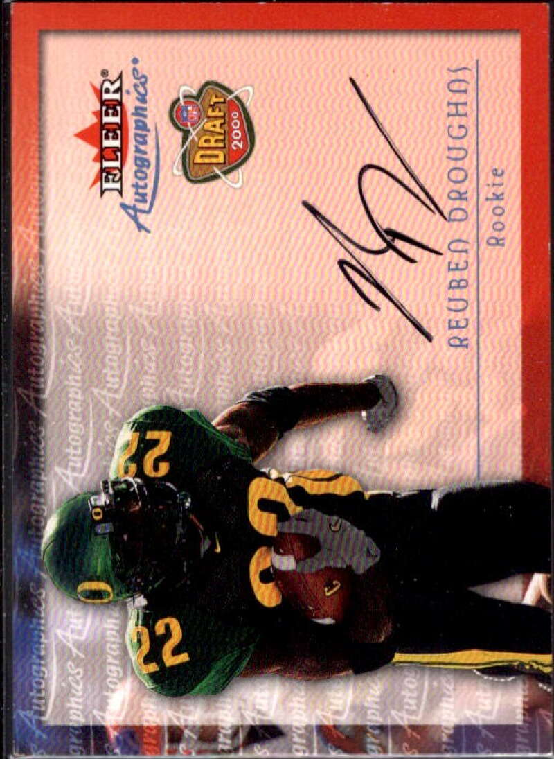 Reuben Droughns Card 2000 Fleer Tradition Autographics #38  Image 1