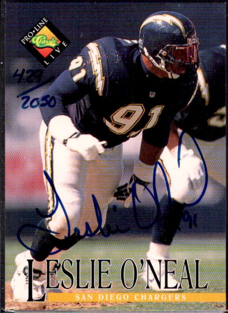 Leslie O'Neal Card 1994 Pro Line Live Autographs #99  Image 1