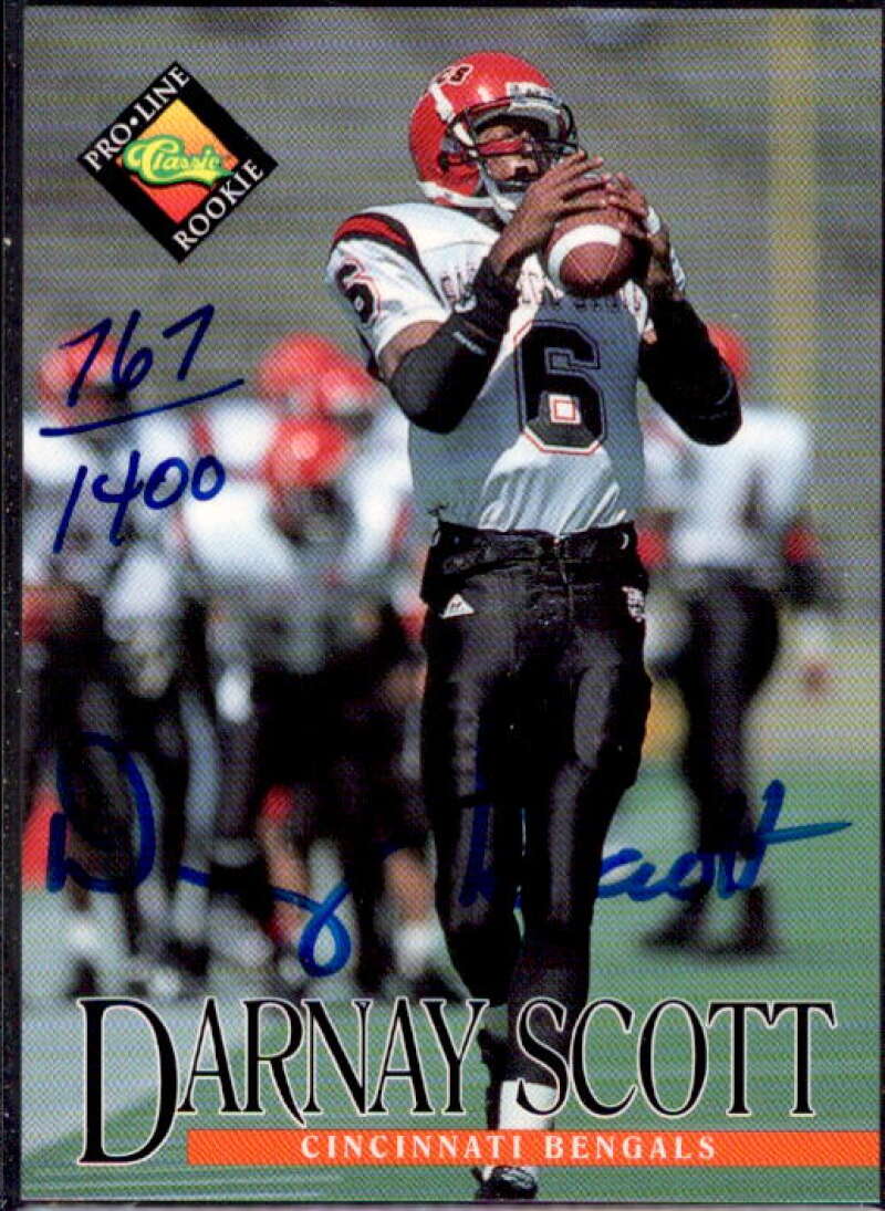 Darnay Scott Card 1994 Pro Line Live Autographs #107  Image 1