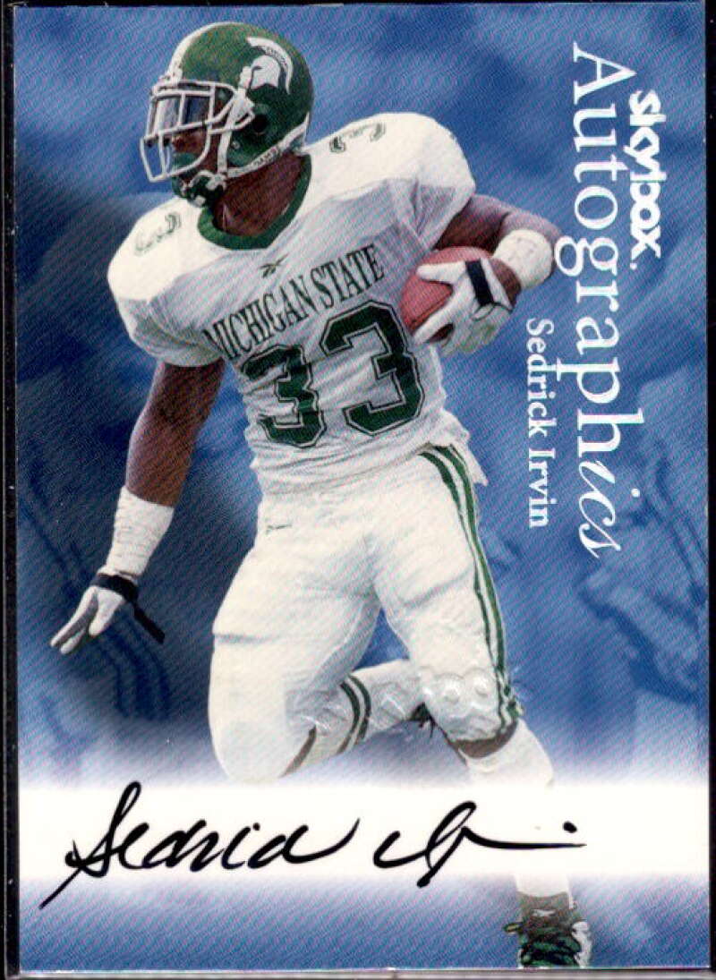 Sedrick Irvin Card 1999 SkyBox Premium Autographics #43  Image 1