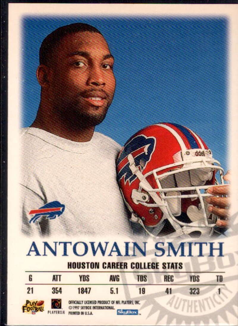 Antowain Smith Card 1997 SkyBox Premium Autographics #54  Image 2