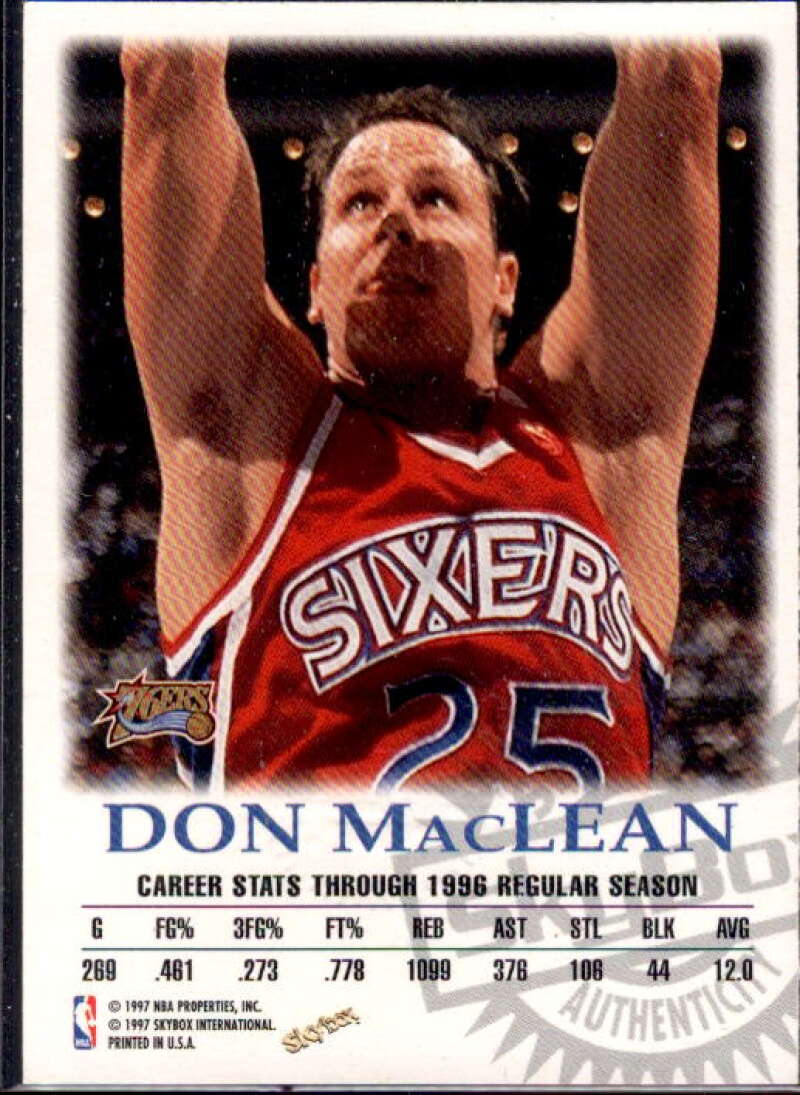 Don MacLean Card 1997-98 SkyBox Premium Autographics #66  Image 2